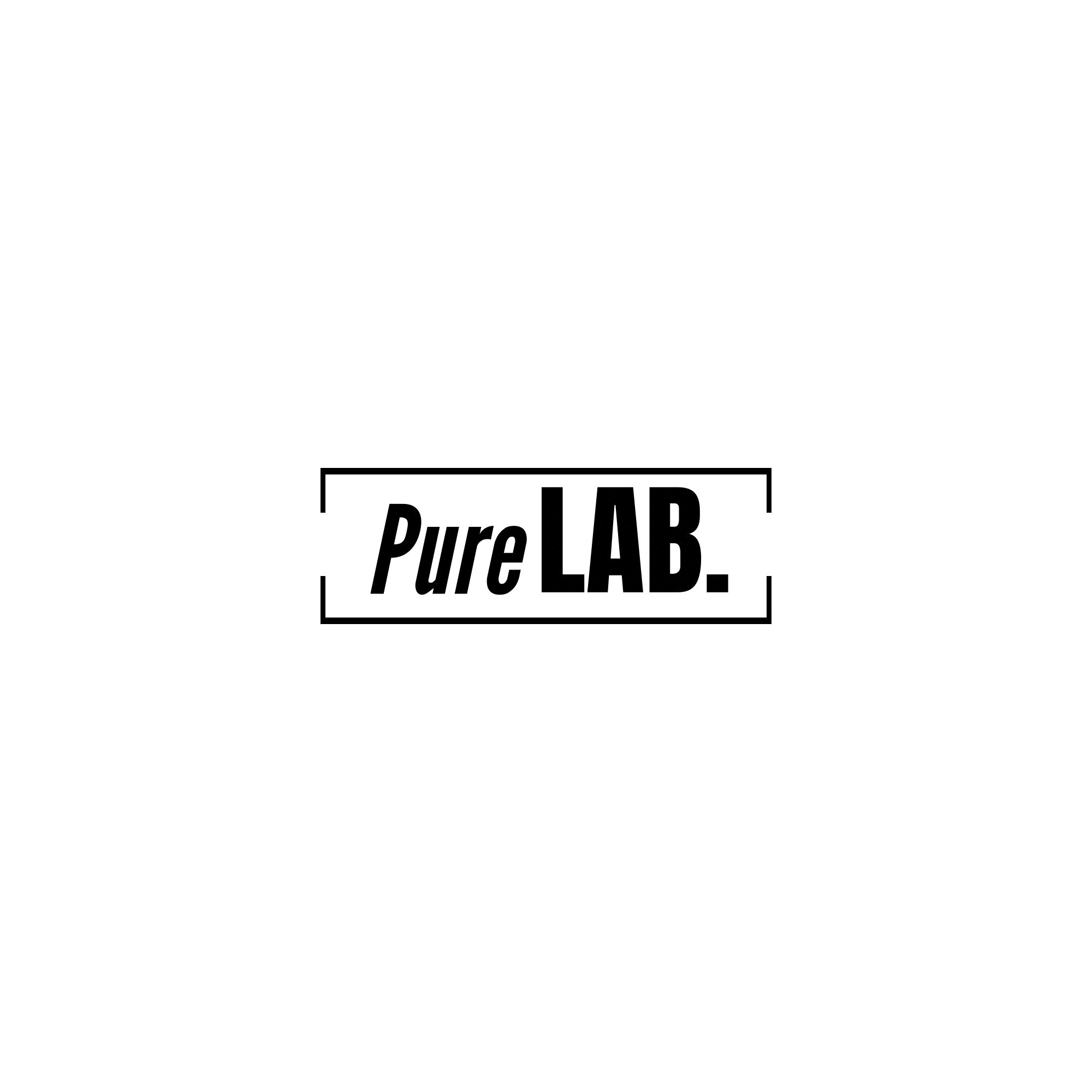 Logo PureLAB noir sur fond blanc